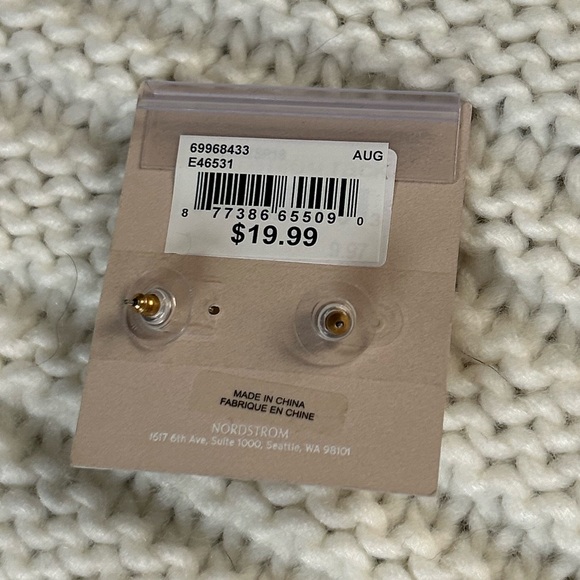 BNWT Nordstrom, Gold Ball Studs - Picture 2 of 2